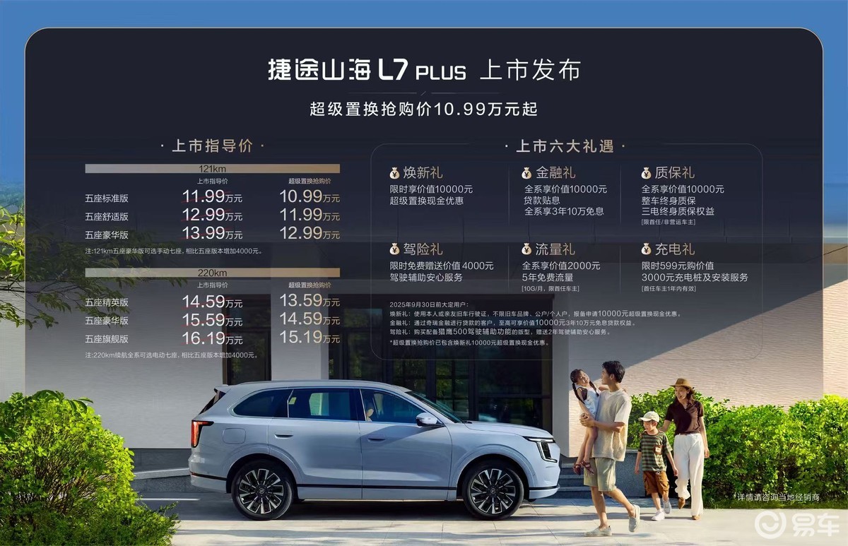 捷途山海L7 PLUS上市，家用选它还是长安启源Q07？