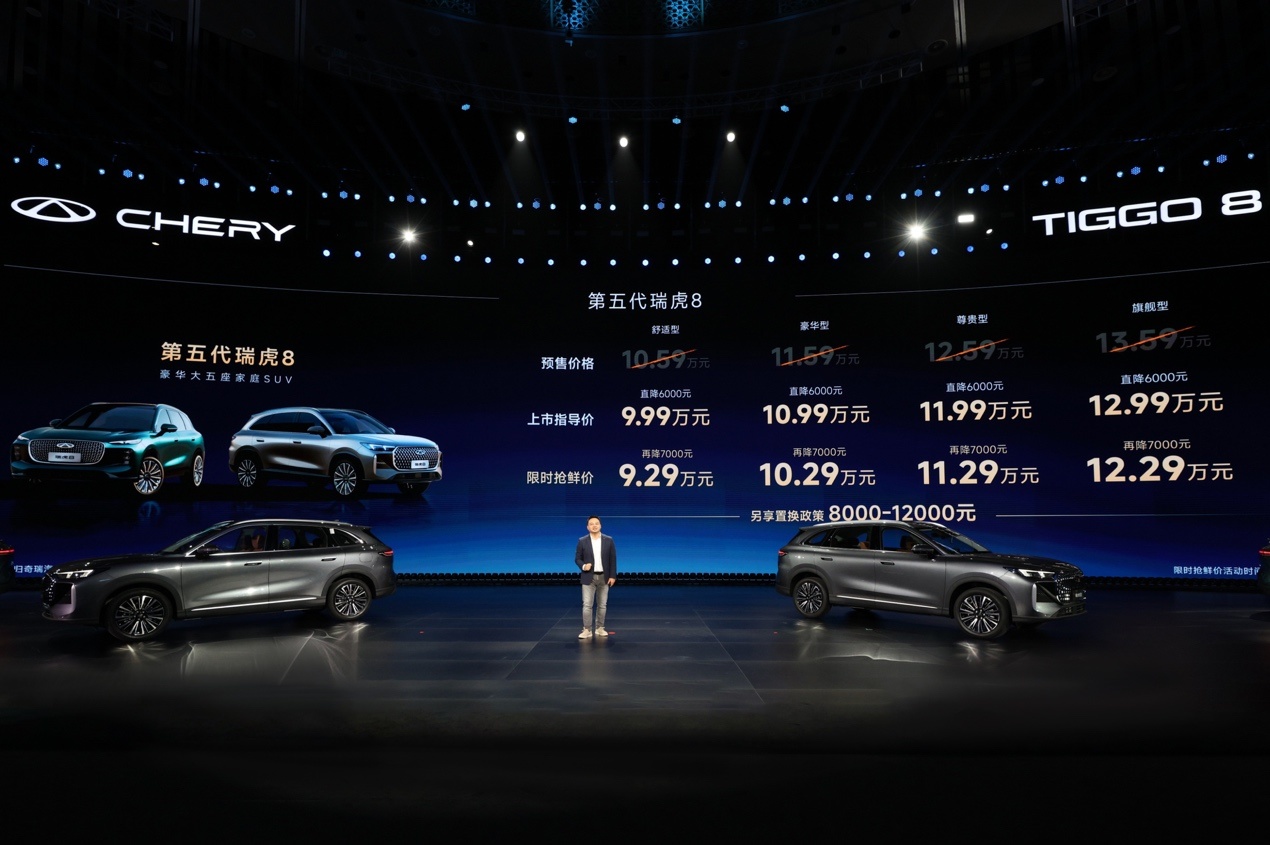 限时9.29万元起,第五代瑞虎8上市,4个配置该咋选?